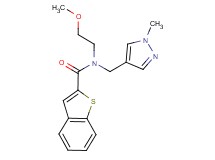 N-(2-methoxyethyl)-N-[(1-methyl-1H-pyrazol-4-yl)methyl]-1-benzothiophene-2-carboxamide