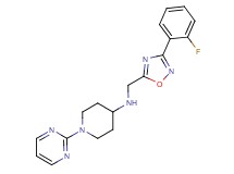 N-{[3-(2-fluorophenyl)-1,2,4-oxadiazol-5-yl]methyl}-1-pyrimidin-2-ylpiperidin-4-amine