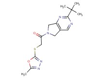 2-tert-butyl-6-{[(5-methyl-1,3,4-oxadiazol-2-yl)thio]acetyl}-6,7-dihydro-5H-pyrrolo[3,4-d]pyrimidine