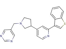 5-({3-[2-(1-benzothien-3-yl)pyridin-4-yl]pyrrolidin-1-yl}methyl)pyrimidine