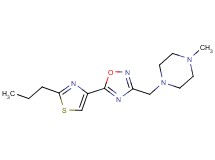 1-methyl-4-{[5-(2-propyl-1,3-thiazol-4-yl)-1,2,4-oxadiazol-3-yl]methyl}piperazine