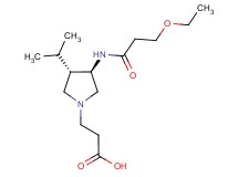 3-{rel-(3R,4S)-3-[(3-ethoxypropanoyl)amino]-4-isopropyl-1-pyrrolidinyl}propanoic acid hydrochloride