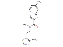 N,7-dimethyl-N-[2-(4-methyl-1,3-thiazol-5-yl)ethyl]imidazo[1,2-a]pyridine-2-carboxamide trifluoroacetate