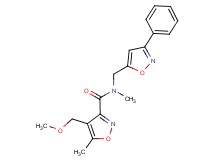 4-(methoxymethyl)-N,5-dimethyl-N-[(3-phenyl-5-isoxazolyl)methyl]-3-isoxazolecarboxamide