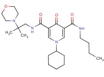 N-butyl-1-cyclohexyl-N'-[2-methyl-2-(4-morpholinyl)propyl]-4-oxo-1,4-dihydro-3,5-pyridinedicarboxamide