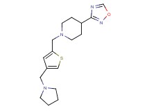 4-(1,2,4-oxadiazol-3-yl)-1-{[4-(pyrrolidin-1-ylmethyl)-2-thienyl]methyl}piperidine