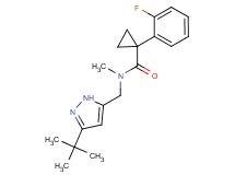 N-[(3-tert-butyl-1H-pyrazol-5-yl)methyl]-1-(2-fluorophenyl)-N-methylcyclopropanecarboxamide