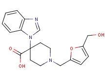 4-(1H-benzimidazol-1-yl)-1-{[5-(hydroxymethyl)-2-furyl]methyl}piperidine-4-carboxylic acid