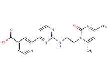 2-(2-{[2-(4,6-dimethyl-2-oxopyrimidin-1(2H)-yl)ethyl]amino}pyrimidin-4-yl)isonicotinic acid