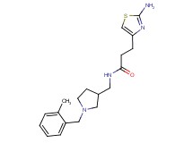 3-(2-amino-1,3-thiazol-4-yl)-N-{[1-(2-methylbenzyl)pyrrolidin-3-yl]methyl}propanamide