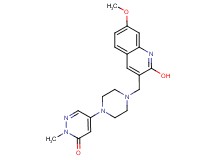 5-{4-[(2-hydroxy-7-methoxy-3-quinolinyl)methyl]-1-piperazinyl}-2-methyl-3(2H)-pyridazinone