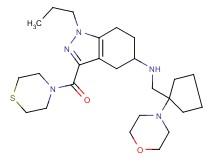 N-{[1-(4-morpholinyl)cyclopentyl]methyl}-1-propyl-3-(4-thiomorpholinylcarbonyl)-4,5,6,7-tetrahydro-1H-indazol-5-amine