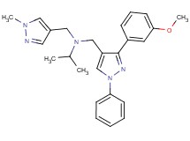 N-{[3-(3-methoxyphenyl)-1-phenyl-1H-pyrazol-4-yl]methyl}-N-[(1-methyl-1H-pyrazol-4-yl)methyl]-2-propanamine