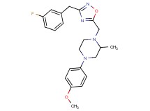 1-{[3-(3-fluorobenzyl)-1,2,4-oxadiazol-5-yl]methyl}-4-(4-methoxyphenyl)-2-methylpiperazine