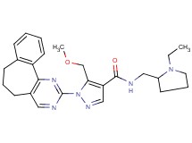 1-(6,7-dihydro-5H-benzo[6,7]cyclohepta[1,2-d]pyrimidin-2-yl)-N-[(1-ethyl-2-pyrrolidinyl)methyl]-5-(methoxymethyl)-1H-pyrazole-4-carboxamide