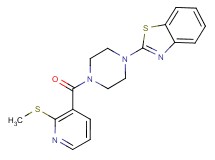 2-(4-{[2-(methylthio)-3-pyridinyl]carbonyl}-1-piperazinyl)-1,3-benzothiazole