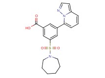 3-(azepan-1-ylsulfonyl)-5-pyrazolo[1,5-a]pyridin-7-ylbenzoic acid