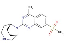 2-[(1S*,6R*)-3,9-diazabicyclo[4.2.1]non-9-yl]-4-methyl-7-(methylsulfonyl)quinazoline