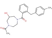 1-acetyl-4-[2-(4-methylbenzyl)benzoyl]-1,4-diazepan-6-ol