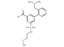 2'-[(dimethylamino)methyl]-5-{[(2-methoxyethyl)amino]sulfonyl}biphenyl-3-carboxylic acid