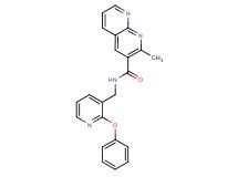 2-methyl-N-[(2-phenoxypyridin-3-yl)methyl]-1,8-naphthyridine-3-carboxamide