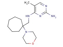 5-methyl-N~4~-[(1-morpholin-4-ylcycloheptyl)methyl]pyrimidine-2,4-diamine