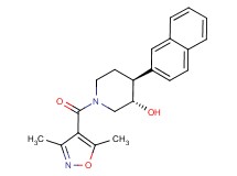 (3S*,4S*)-1-[(3,5-dimethylisoxazol-4-yl)carbonyl]-4-(2-naphthyl)piperidin-3-ol