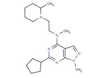6-cyclopentyl-N,1-dimethyl-N-[2-(2-methyl-1-piperidinyl)ethyl]-1H-pyrazolo[3,4-d]pyrimidin-4-amine