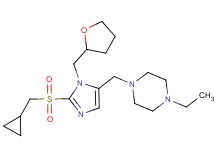 1-{[2-[(cyclopropylmethyl)sulfonyl]-1-(tetrahydro-2-furanylmethyl)-1H-imidazol-5-yl]methyl}-4-ethylpiperazine