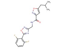 N-{[5-(2,6-difluorophenyl)-1,2,4-oxadiazol-3-yl]methyl}-5-isobutylisoxazole-3-carboxamide