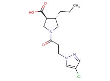(3S*,4S*)-1-[3-(4-chloro-1H-pyrazol-1-yl)propanoyl]-4-propyl-3-pyrrolidinecarboxylic acid