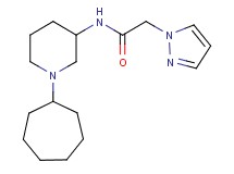 N-(1-cycloheptyl-3-piperidinyl)-2-(1H-pyrazol-1-yl)acetamide