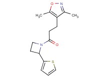 3,5-dimethyl-4-{3-oxo-3-[2-(2-thienyl)azetidin-1-yl]propyl}isoxazole