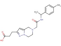 3-[5-(2-{[1-(4-methylphenyl)ethyl]amino}-2-oxoethyl)-4,5,6,7-tetrahydropyrazolo[1,5-a]pyrazin-2-yl]propanoic acid