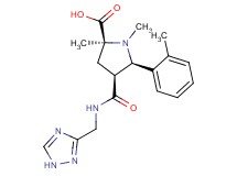 (2S*,4S*,5R*)-1,2-dimethyl-5-(2-methylphenyl)-4-{[(1H-1,2,4-triazol-3-ylmethyl)amino]carbonyl}pyrrolidine-2-carboxylic acid