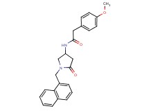 2-(4-methoxyphenyl)-N-[1-(1-naphthylmethyl)-5-oxopyrrolidin-3-yl]acetamide