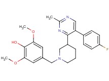 4-({3-[5-(4-fluorophenyl)-2-methyl-4-pyrimidinyl]-1-piperidinyl}methyl)-2,6-dimethoxyphenol