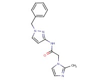 N-(1-benzyl-1H-pyrazol-3-yl)-2-(2-methyl-1H-imidazol-1-yl)acetamide