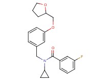 N-cyclopropyl-3-fluoro-N-[3-(tetrahydro-2-furanylmethoxy)benzyl]benzamide