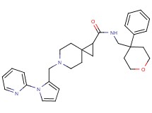 N-[(4-phenyltetrahydro-2H-pyran-4-yl)methyl]-6-{[1-(2-pyridinyl)-1H-pyrrol-2-yl]methyl}-6-azaspiro[2.5]octane-1-carboxamide