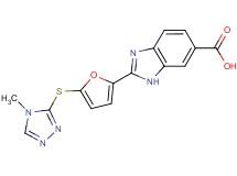 2-{5-[(4-methyl-4H-1,2,4-triazol-3-yl)thio]-2-furyl}-1H-benzimidazole-6-carboxylic acid