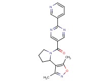 5-{[2-(3,5-dimethyl-4-isoxazolyl)-1-pyrrolidinyl]carbonyl}-2-(3-pyridinyl)pyrimidine