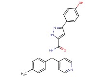 3-(4-hydroxyphenyl)-N-[(4-methylphenyl)(4-pyridinyl)methyl]-1H-pyrazole-5-carboxamide