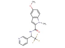 5-methoxy-1-methyl-N-(2,2,2-trifluoro-1-pyridin-3-ylethyl)-1H-indole-2-carboxamide