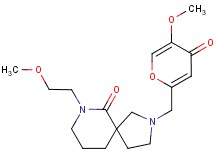 7-(2-methoxyethyl)-2-[(5-methoxy-4-oxo-4H-pyran-2-yl)methyl]-2,7-diazaspiro[4.5]decan-6-one
