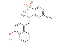 N-[(8-methoxyquinolin-5-yl)methyl]-N,2-dimethyl-5-(methylsulfonyl)pyrimidin-4-amine