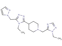 4-[4-ethyl-5-(1H-pyrazol-1-ylmethyl)-4H-1,2,4-triazol-3-yl]-1-[(1-ethyl-1H-1,2,4-triazol-5-yl)methyl]piperidine