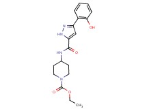 ethyl 4-({[3-(2-hydroxyphenyl)-1H-pyrazol-5-yl]carbonyl}amino)-1-piperidinecarboxylate