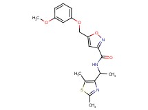 N-[1-(2,5-dimethyl-1,3-thiazol-4-yl)ethyl]-5-[(3-methoxyphenoxy)methyl]-3-isoxazolecarboxamide