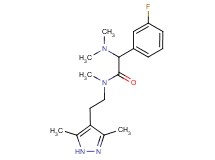 2-(dimethylamino)-N-[2-(3,5-dimethyl-1H-pyrazol-4-yl)ethyl]-2-(3-fluorophenyl)-N-methylacetamide